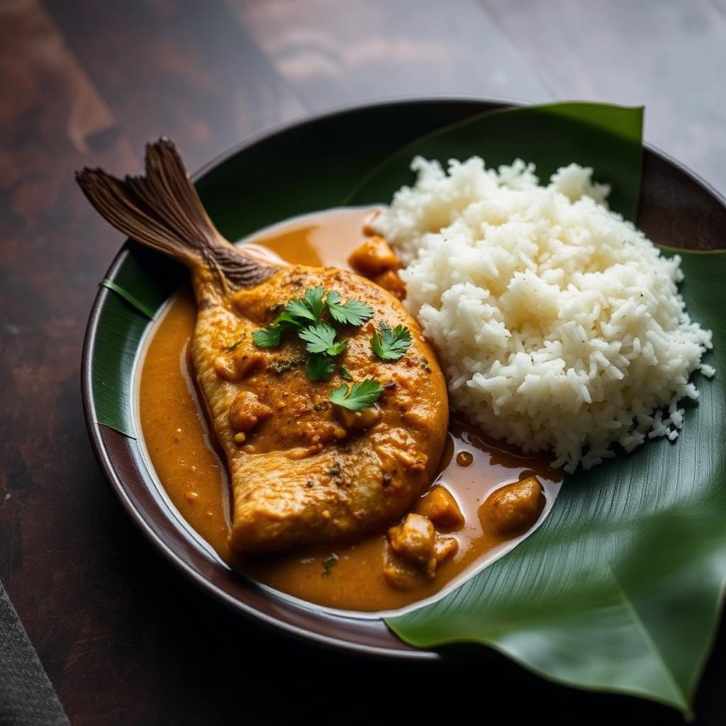 Bangladeshi ilish fish curry