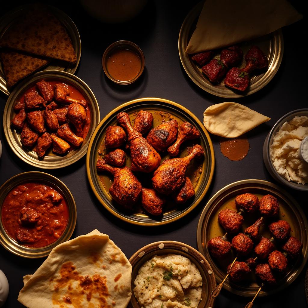 Pakistani karahi & kebab feast
